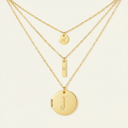 Layered Initial Necklace — Jewelry gift idea